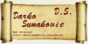 Darko Šumaković vizit kartica